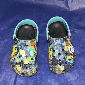 CROCS Kids Clogs with Blue and Black Design